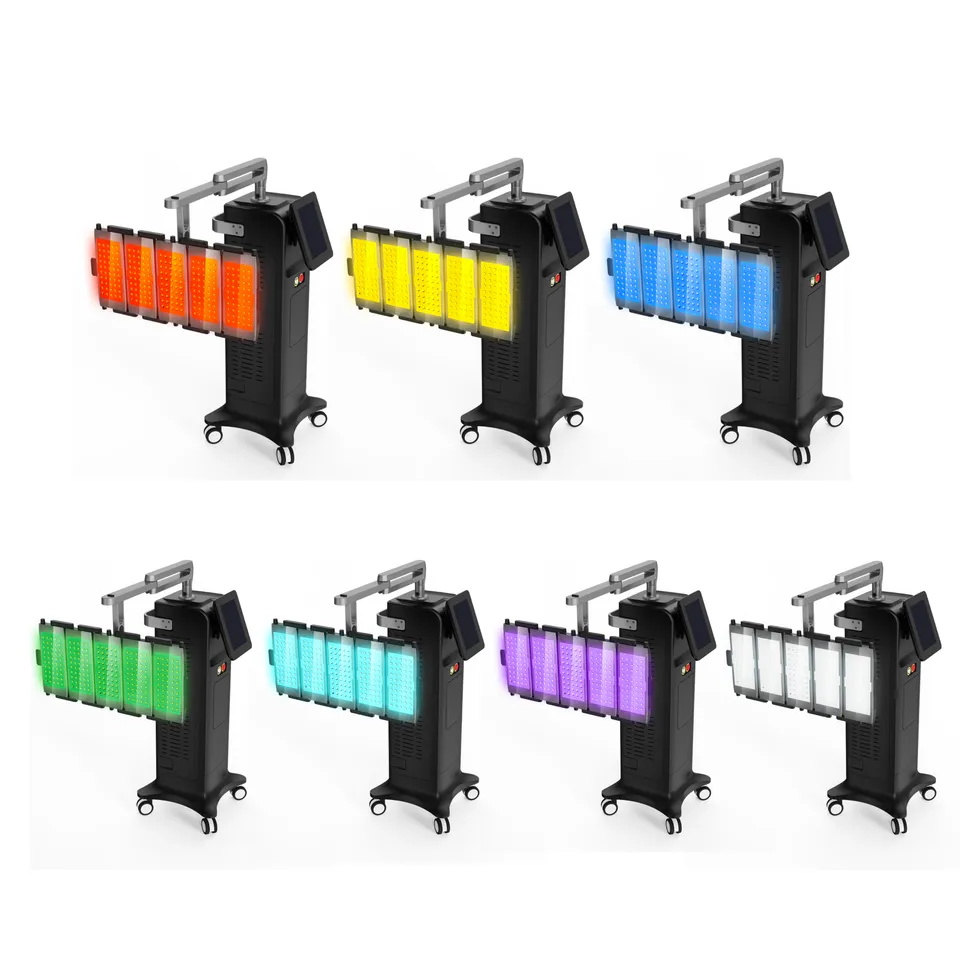 Beauty Skin Whitening Acne Treatment 7-Color LED PDT Facial Light Therapy Machine for Hands Za Plug Commercial Use