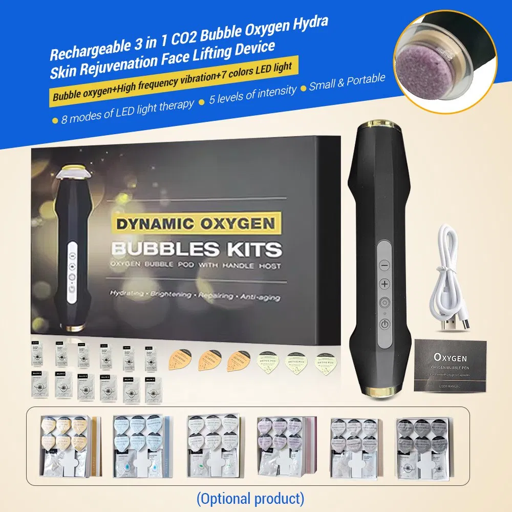 Professional 3 in 1 Handheld CO2 Bubble Oxygen Hydra Skin Rejuvenation Face Lifting Facial Beauty Device