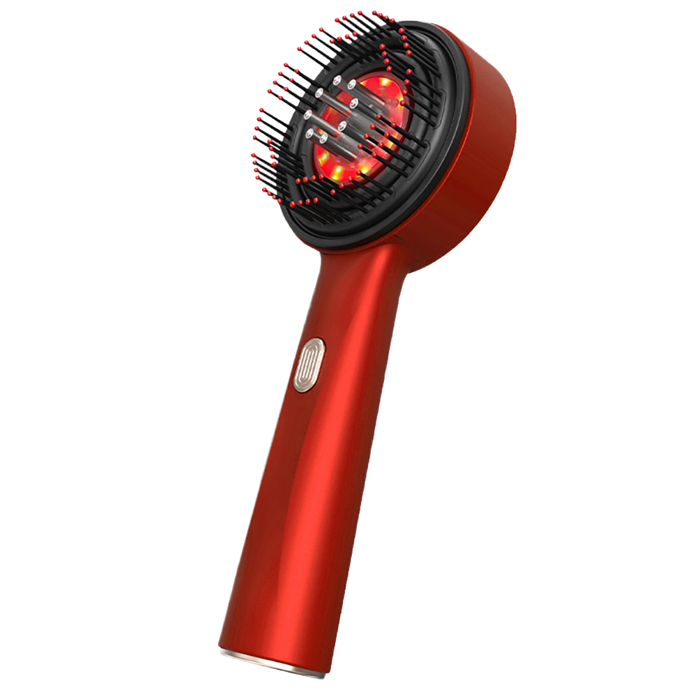 Electric Scalp Massager for Hair Growth Red Light Therapy Liquid Oil Applicator Head Massage Comb Anti-Hair Loss Vibrating Brush