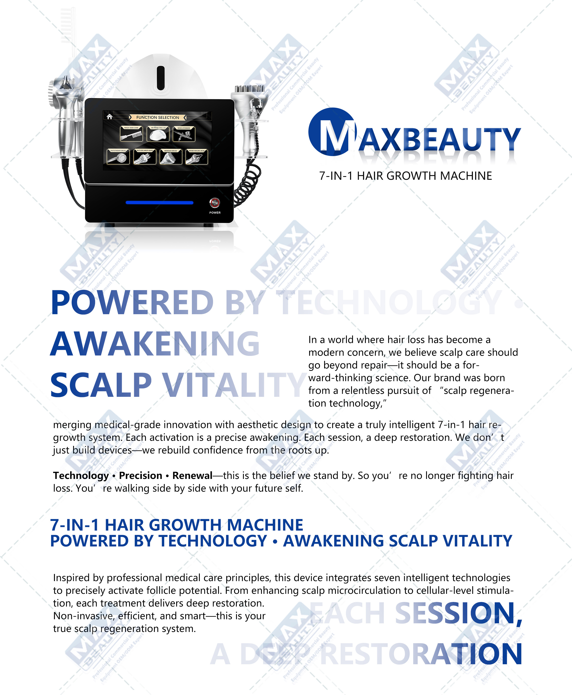 Maxbeauty Hair Spa Machine with Scalp Analyser Hair Scalp Analyzer Machine for Hair Salon Use