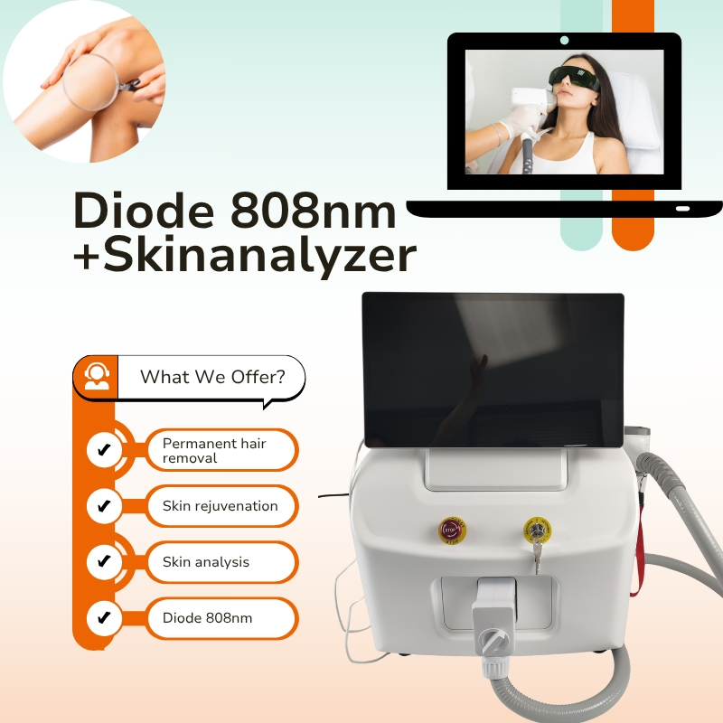 808nm 755nm 1064nm Diode Laser Hair Removal and Skin Rejuvenation Beauty Device for Clinic Use