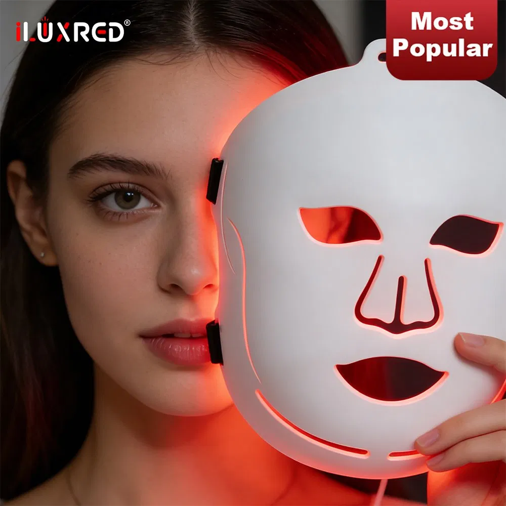 Professional Liquid Silicone Beauty Mask 460nm 590nm 633nm 830nm 1072nm Infrared LED Red Light Therapy Face Device