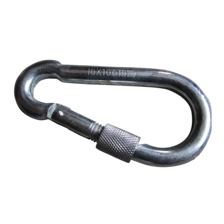 China Stainless Steel 304 Spring Snap Hook Carabiner with Screw Lock Supplier, Manufacturers