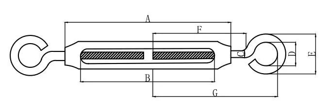 Korean Type Turnbuckles Drawing