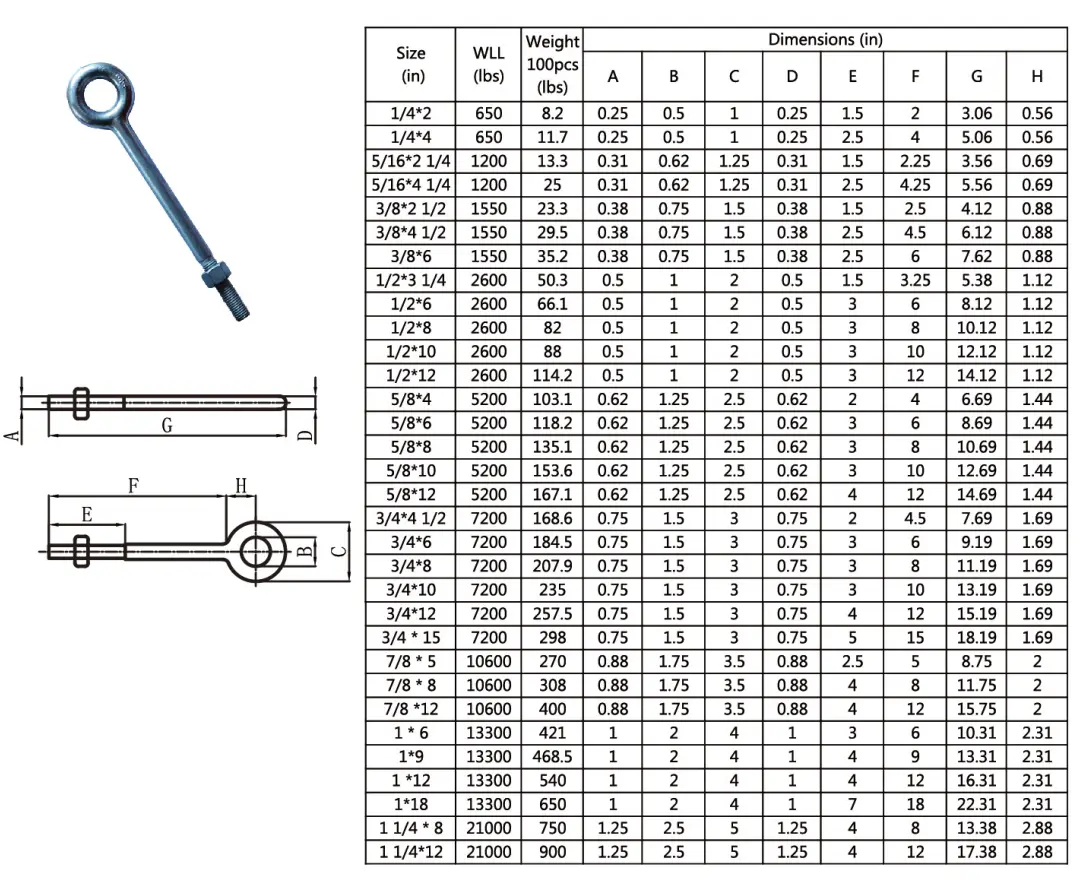 Regular Nut Eye Bolt Product Showcase