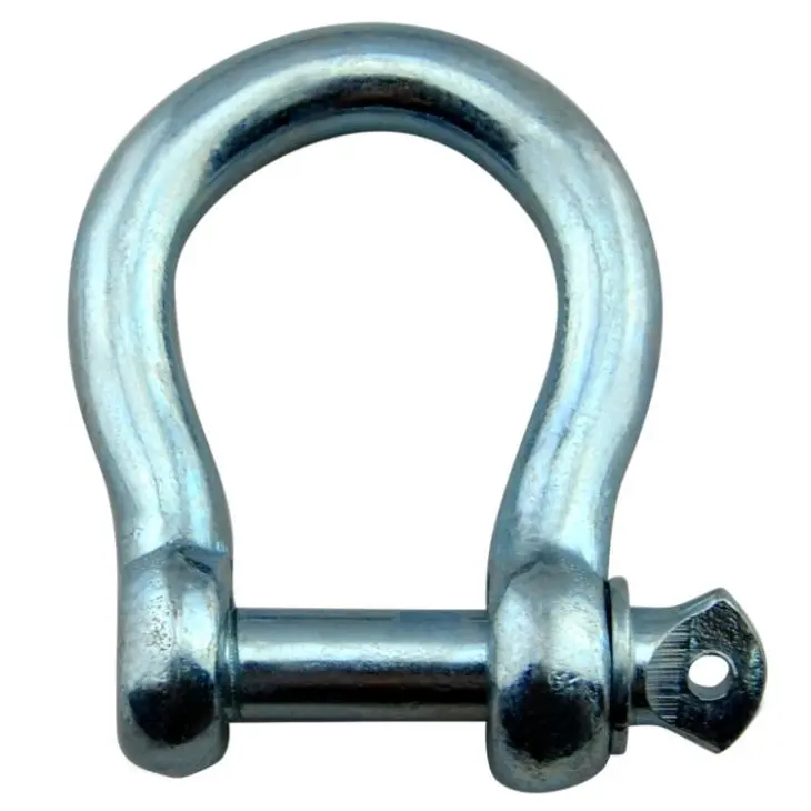 China 16mm European Type Galvanized Large Lifting Bow Shackles Manufacturer, Supplier
