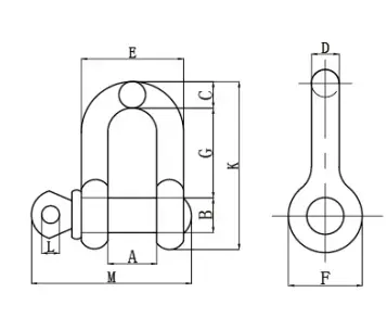 US Type Screw Pin D Shackles