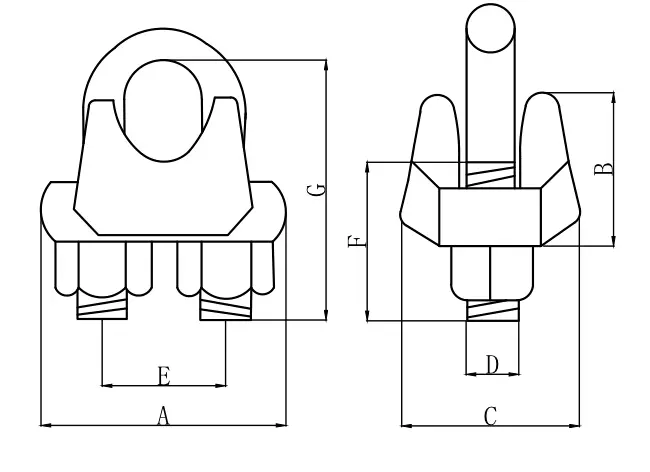 A Type Malleable Wire Rope Clips
