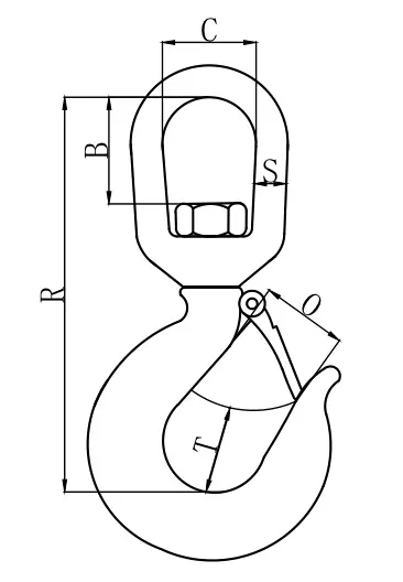Swivel Hooks With Safety Latch 322 Details