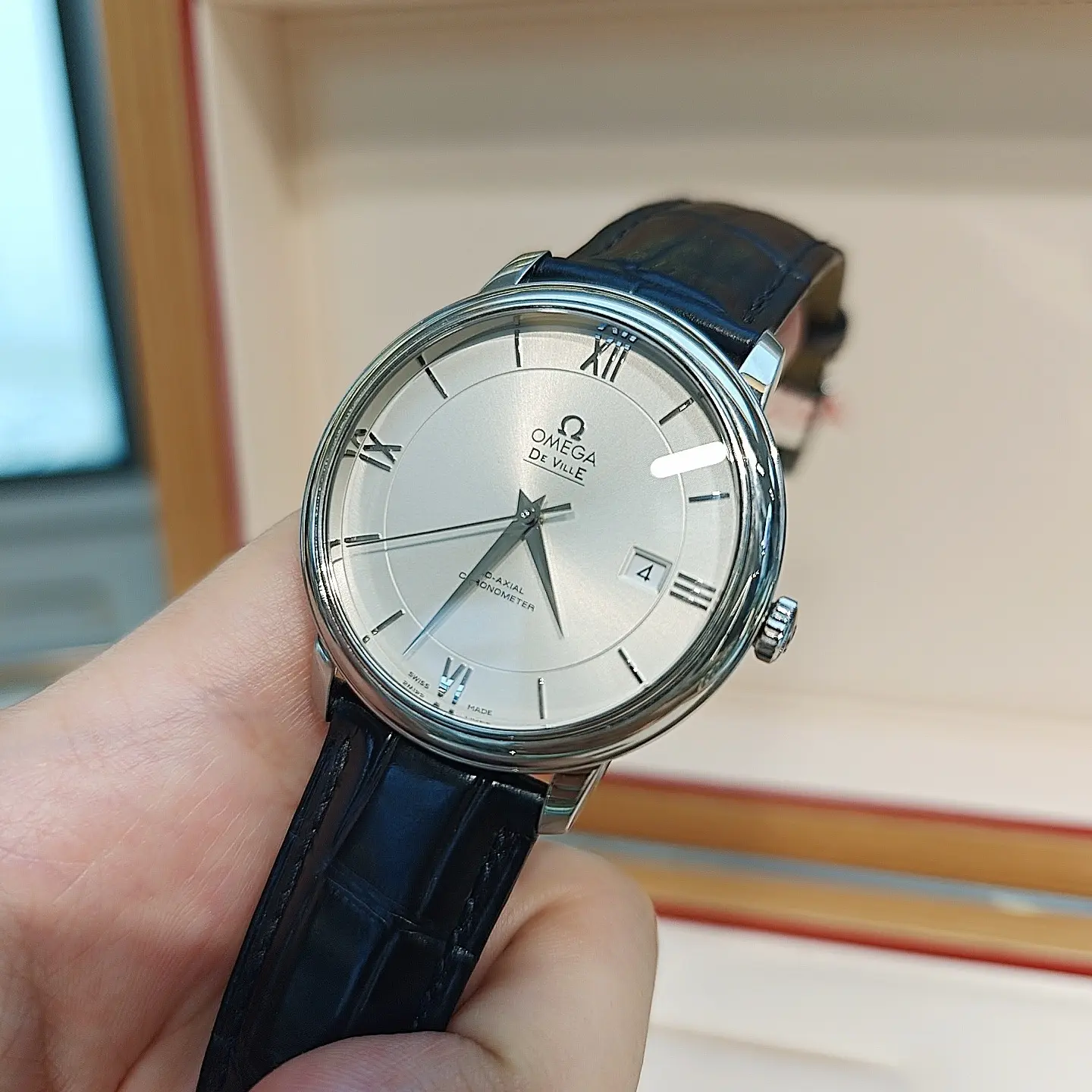 Omega watch side view angle 2