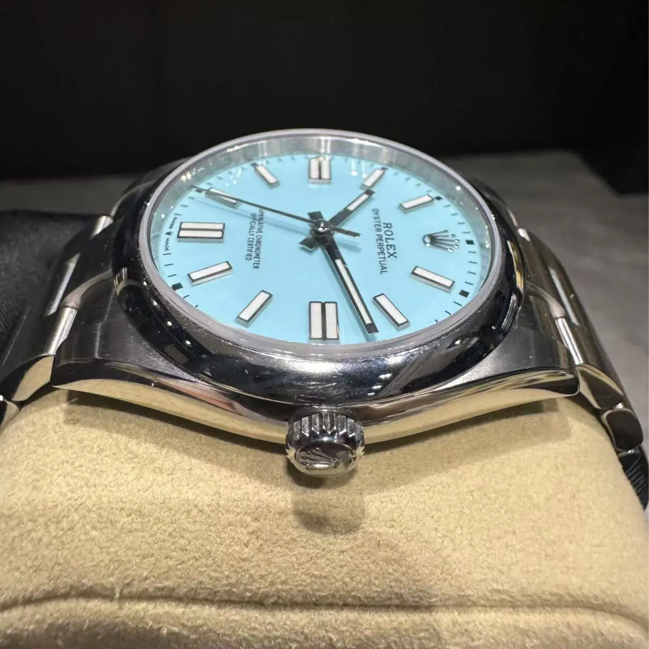 Rolex Oyster Perpetual Side Dial View 1