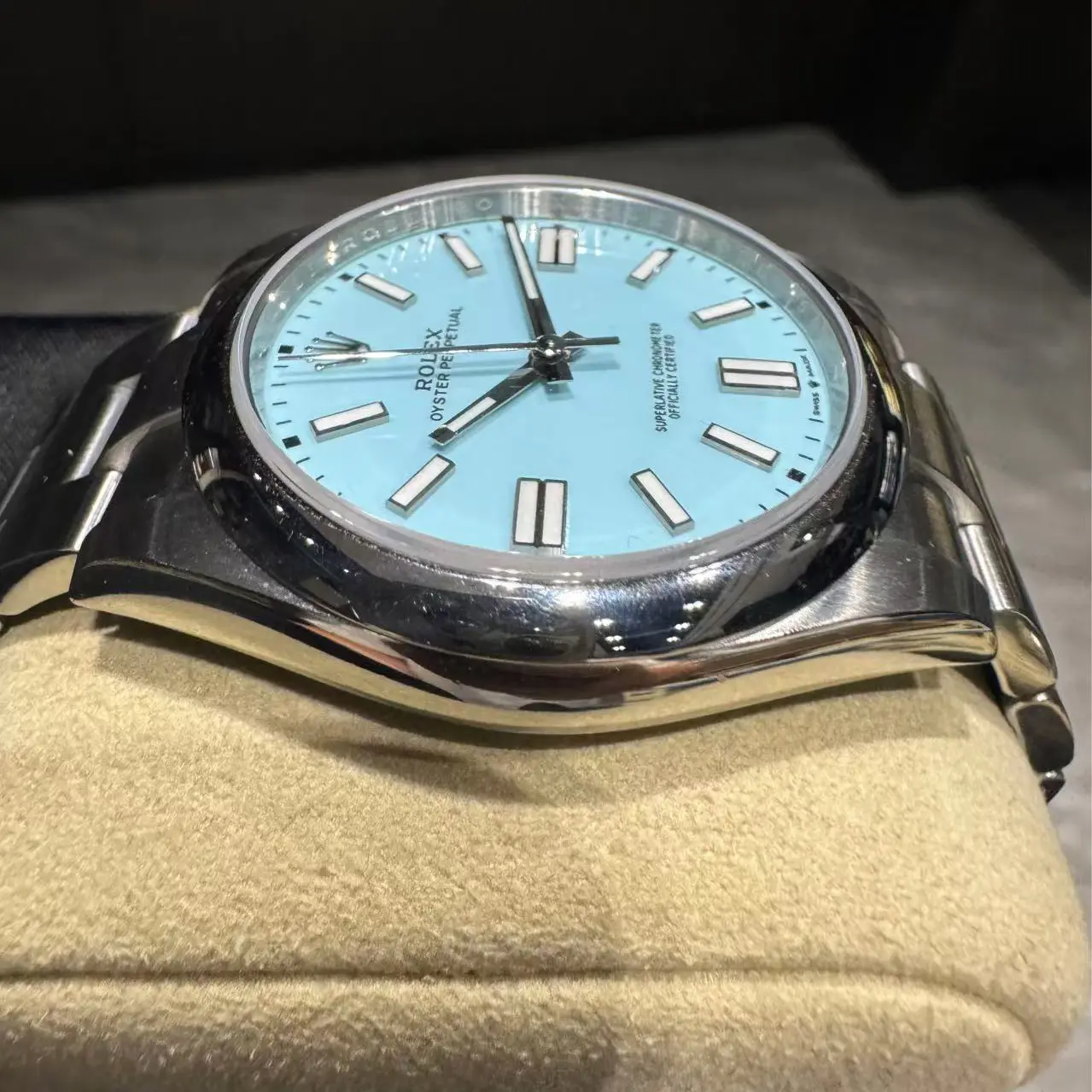 Rolex Oyster Perpetual Side Dial View 2