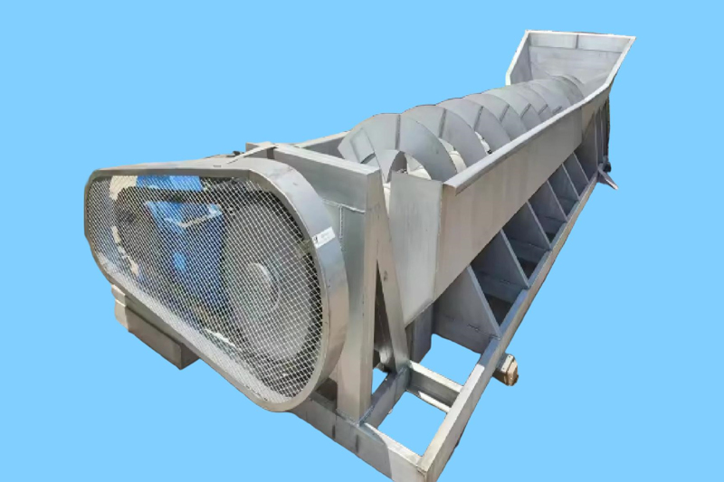 Screening and packaging machinery screw conveyor