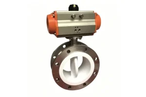 Custom PTFE-Lined Pneumatic Butterfly Valve