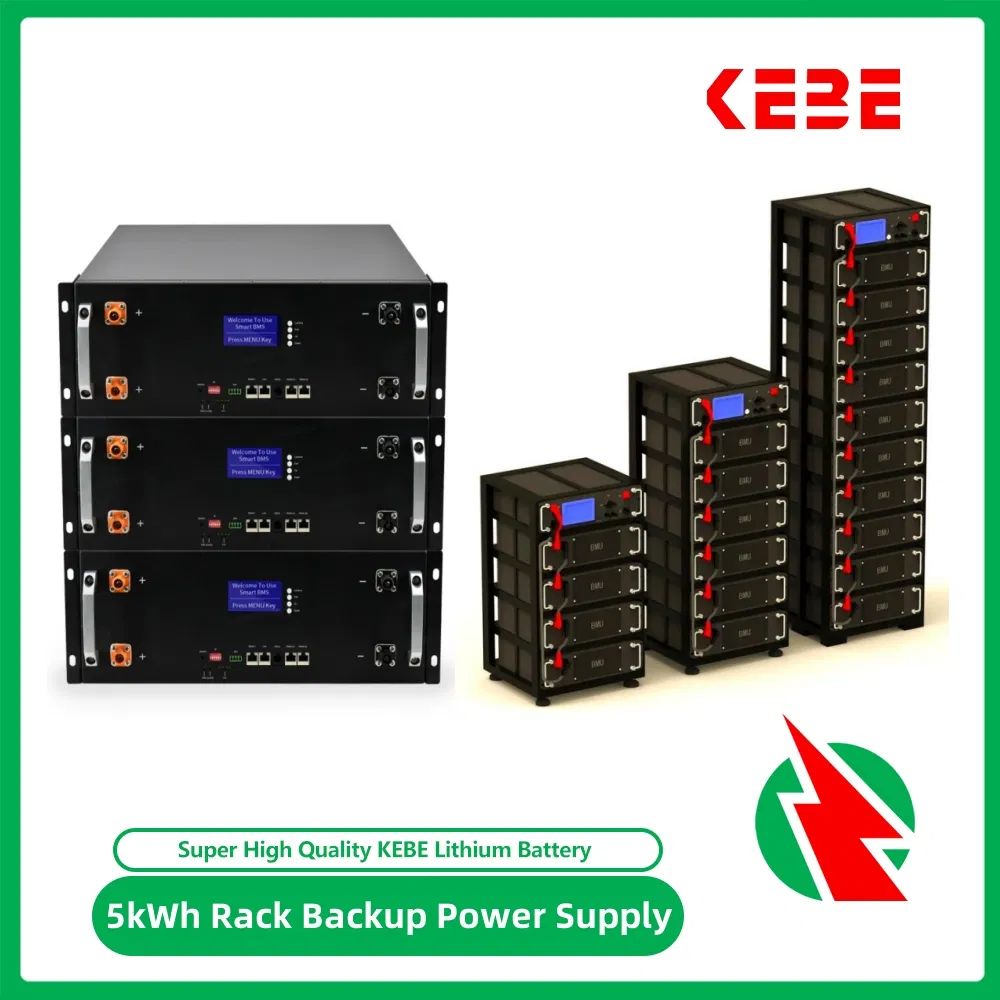 بطارية ليثيوم قابلة لإعادة الشحن عالية الجودة بسعة 48V100ah 51.2V100 أمبير 5kwh10kwh لمحطة الاتصالات ومركز البيانات للطاقة الاحتياطية