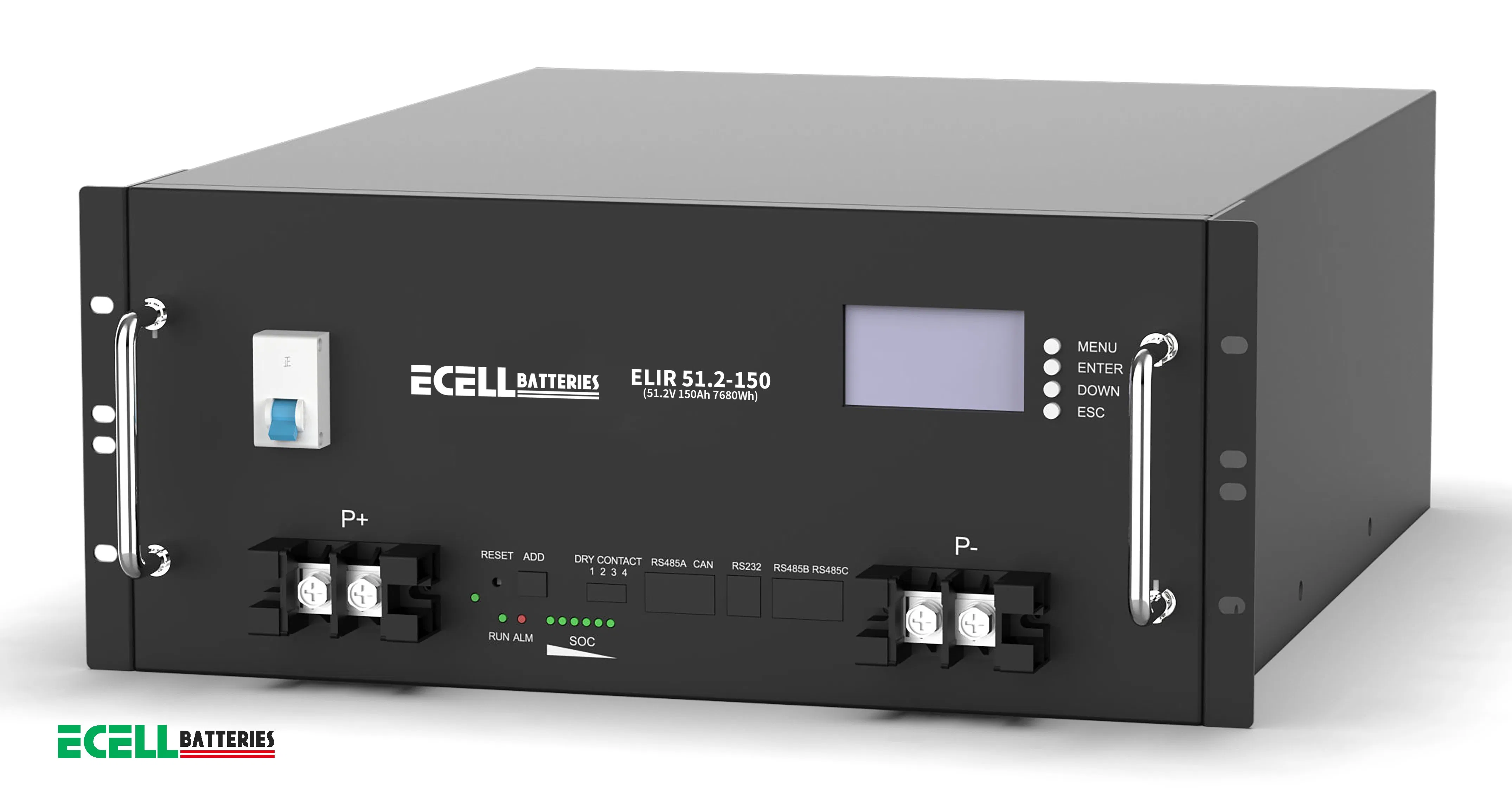 سعر المصنع أداء عالي 51.2V 50ah 150ah 200ah وحدة تخزين بطارية ليثيوم مكدسة LiFePO4 للطاقة المحمولة