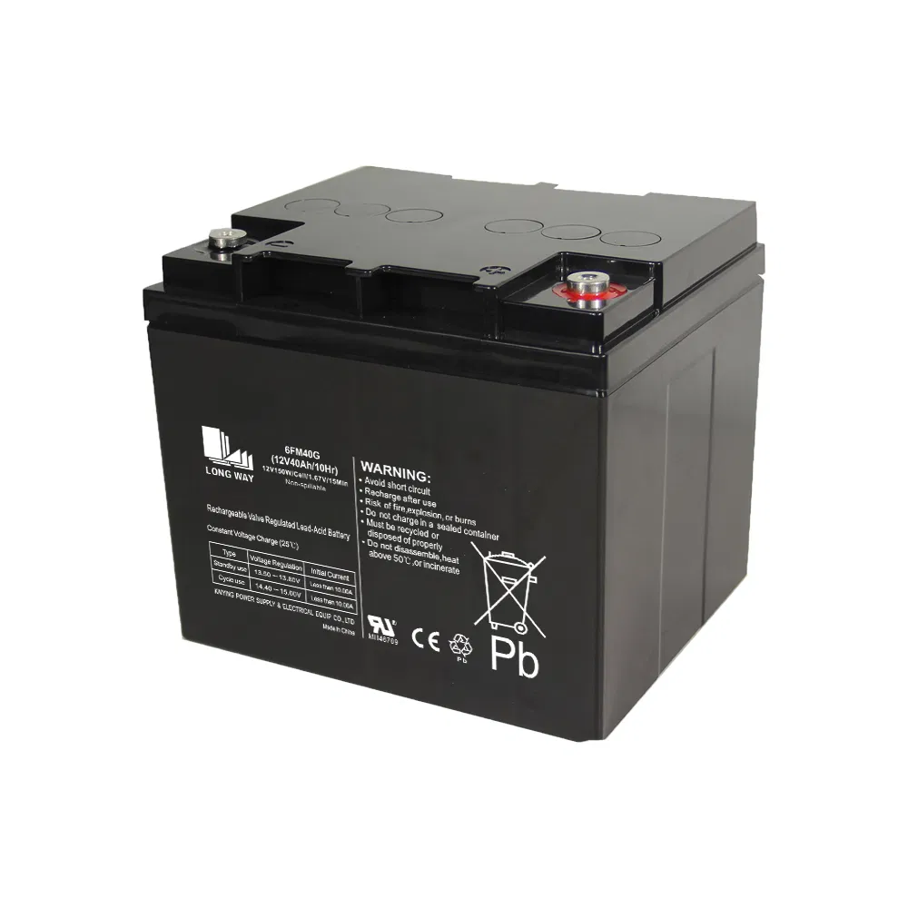 12V40ah بطارية تخزين حمض الرصاص عالية السعة للاتصالات والمعدات الكهربائية