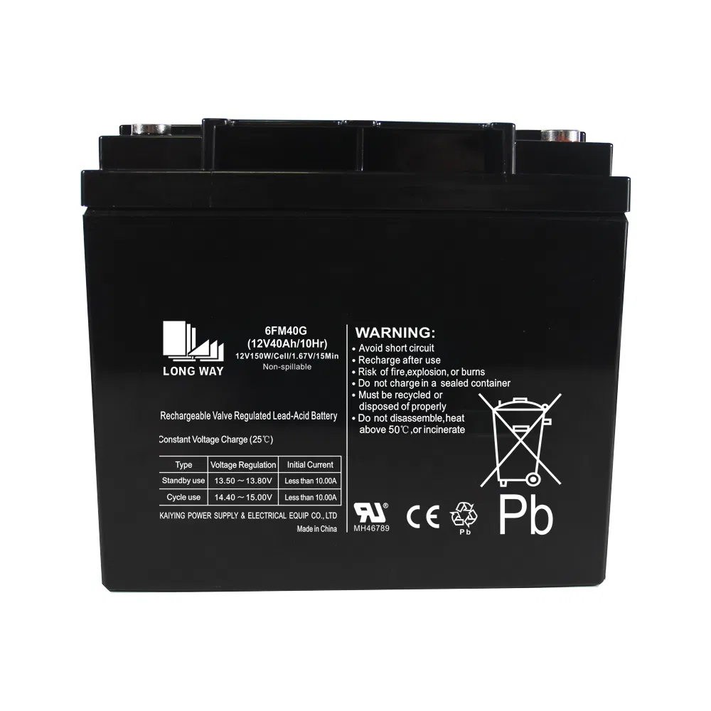 12V40ah بطارية تخزين حمض الرصاص عالية السعة للاتصالات والمعدات الكهربائية