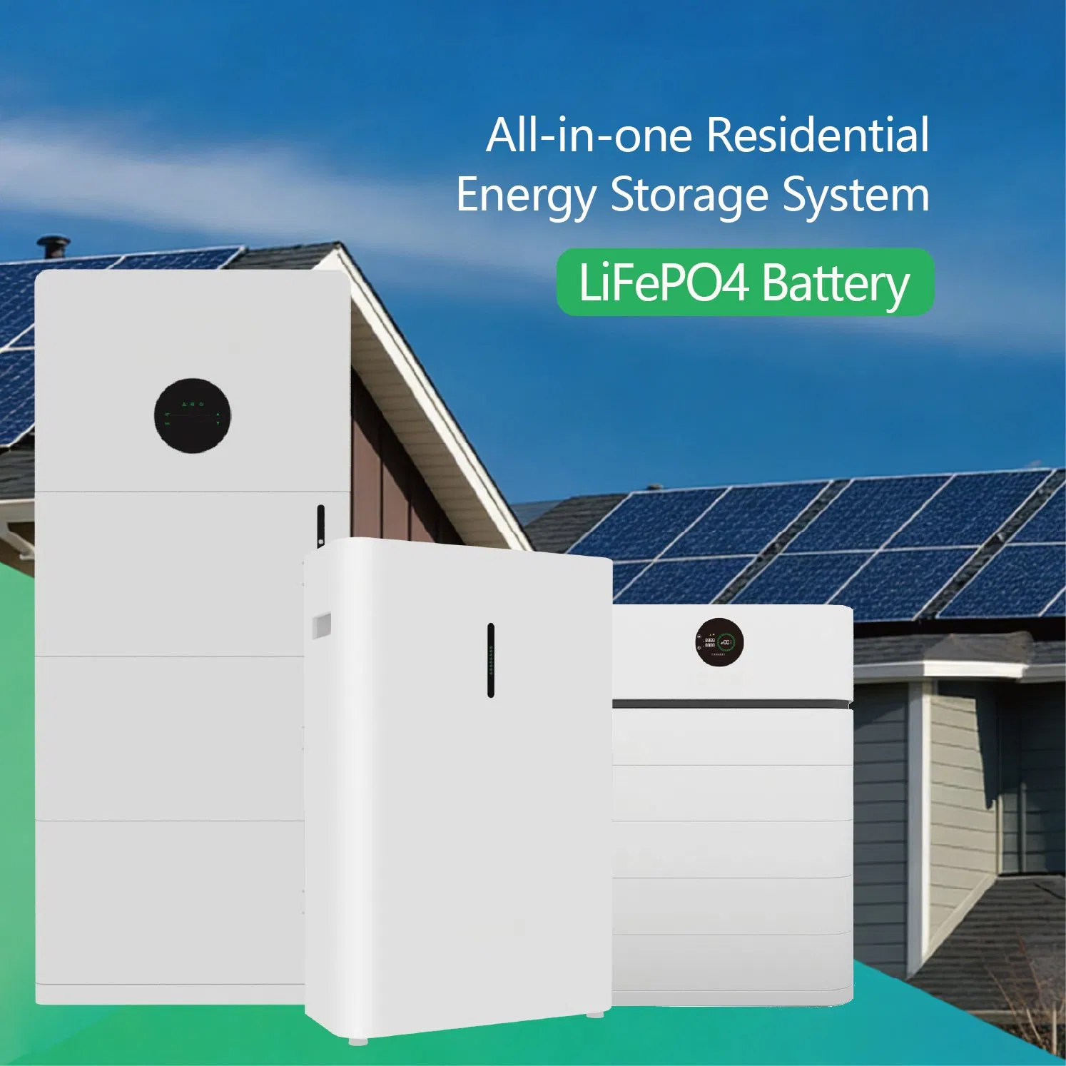 حل تخزين الطاقة الشمسية المتكامل: 16kwh LiFePO4 للاستخدام المنزلي