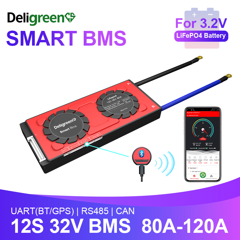 حزمة بطارية ليثيوم Daly LFP 12s 36V 120A نظام إدارة تخزين الطاقة الشمسية للمركبات الكهربائية LiFePO4 موازن ليثيوم أيون نظام إدارة البطارية الذكي