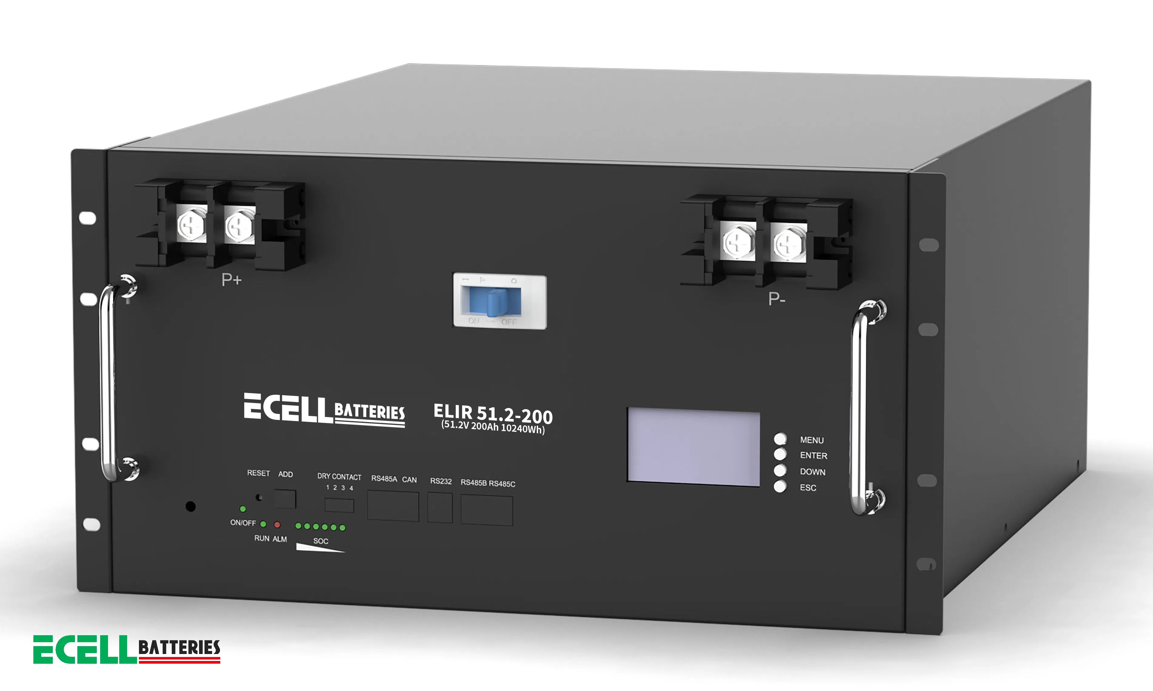 سعر المصنع أداء عالي 51.2V 50ah 150ah 200ah وحدة تخزين بطارية ليثيوم مكدسة LiFePO4 للطاقة المحمولة
