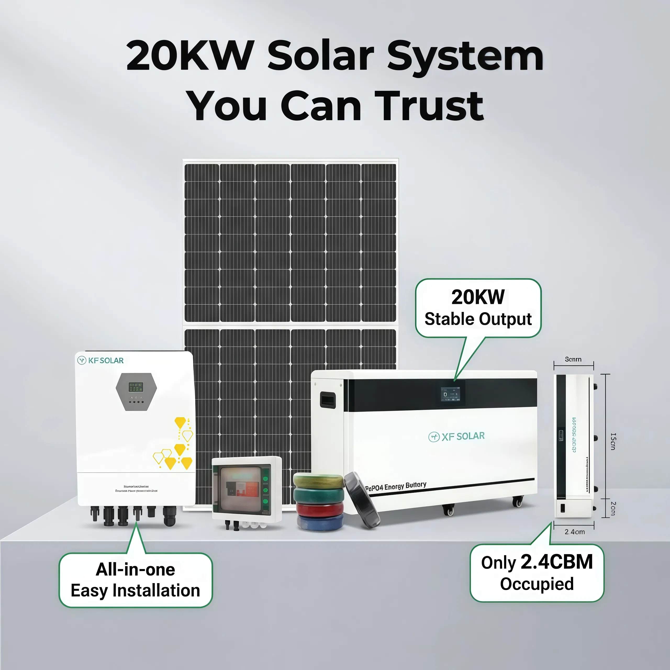 20kwh بطارية شمسية و 11kw عاكس لنظام تخزين الطاقة المنزلية