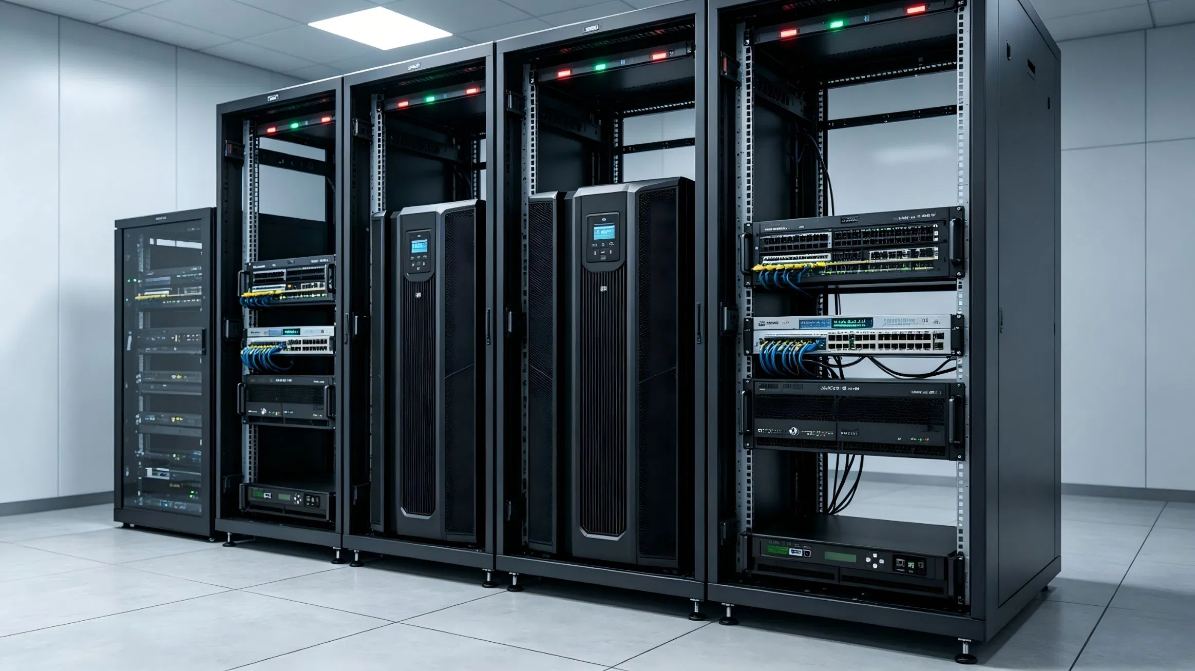 12-36kVA نظام UPS عبر الإنترنت القابل للتعديل ثلاثي الطور عالي التردد للتيار الكهربائي غير المنقطع لمراكز البيانات والتطبيقات الصناعية