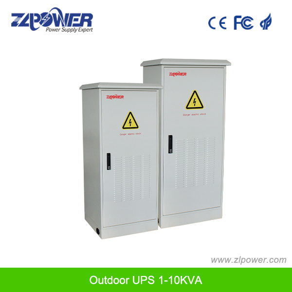 أجهزة UPS مخصصة IP65 حاويات خارجية UPS 3kVA 6kVA مزود طاقة غير منقطع مقاوم للماء مزود طاقة غير منقطع مقاوم للعوامل الجوية يصل إلى 10 أيام من وقت الاحتياطي