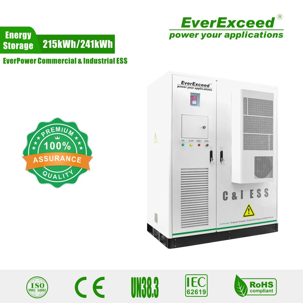 نظام تخزين الطاقة لبطارية ليثيوم عالية الجهد 215kwh / 241kwh لتطبيقات الصناعة والتجارة
