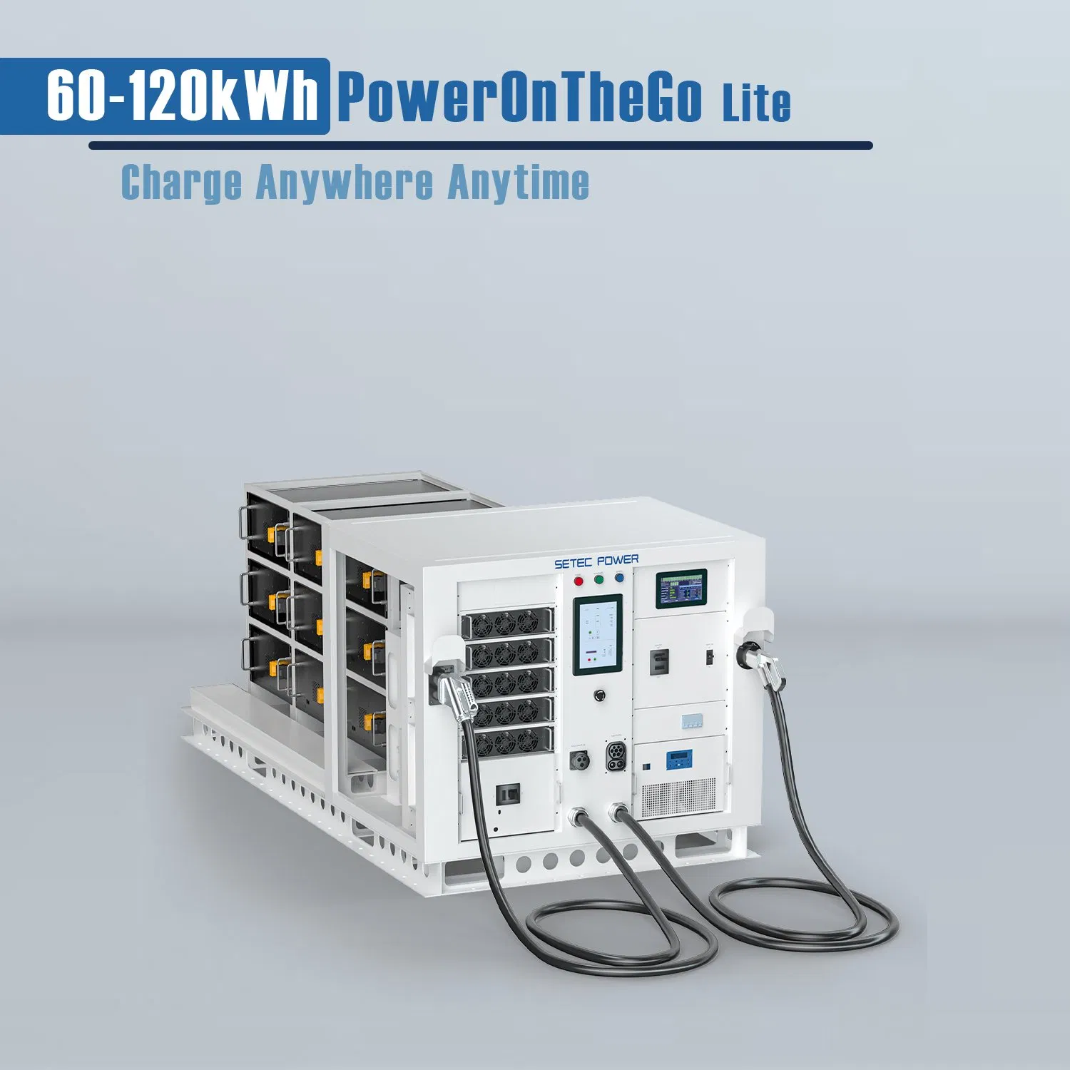 نظام تخزين الطاقة المتنقل 60kWh 120kWh لحزمة البطارية لأي مكان لسيارة كهربائية