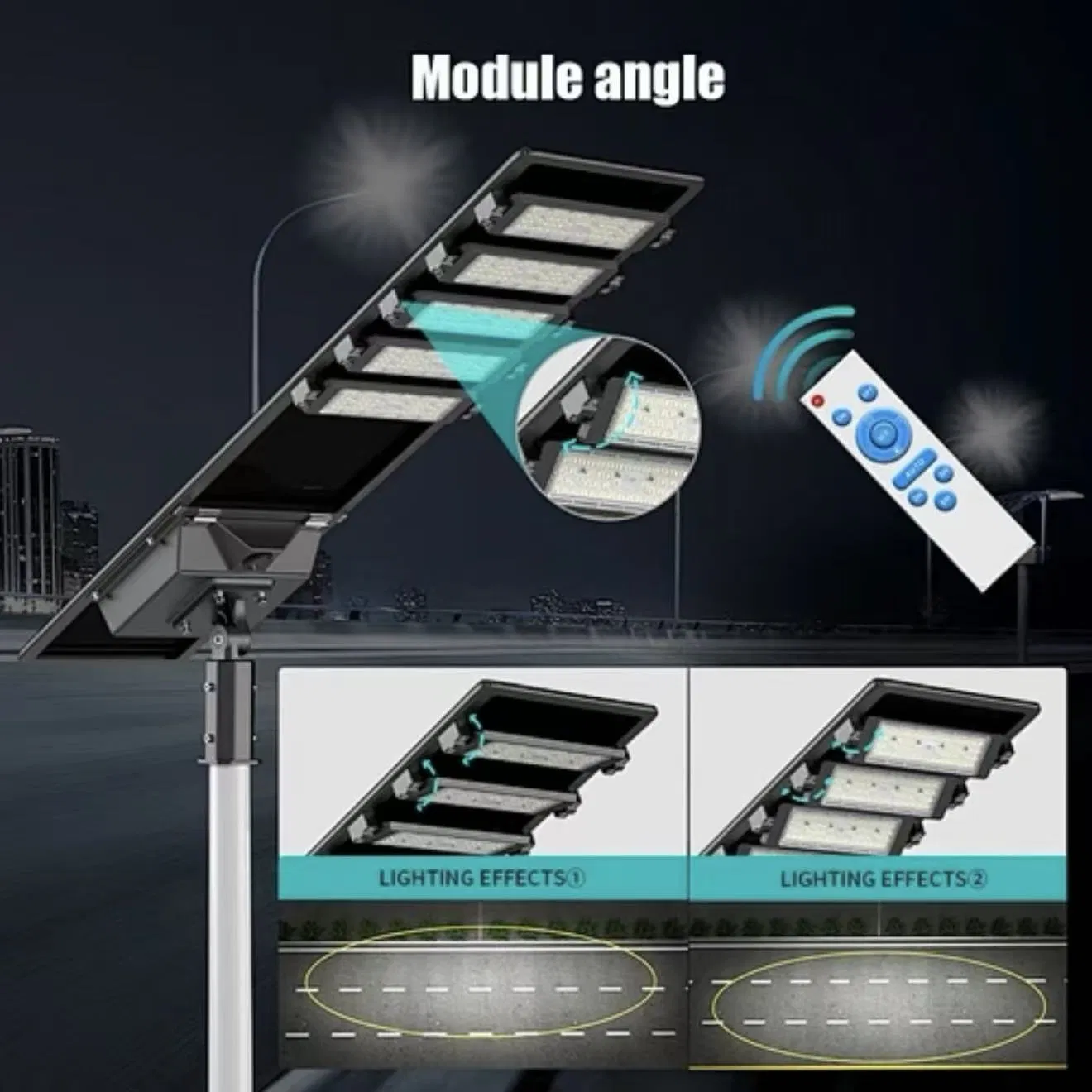 مصباح حديقة LED ذكي: حل شارع شمسي ميسور التكلفة 10W