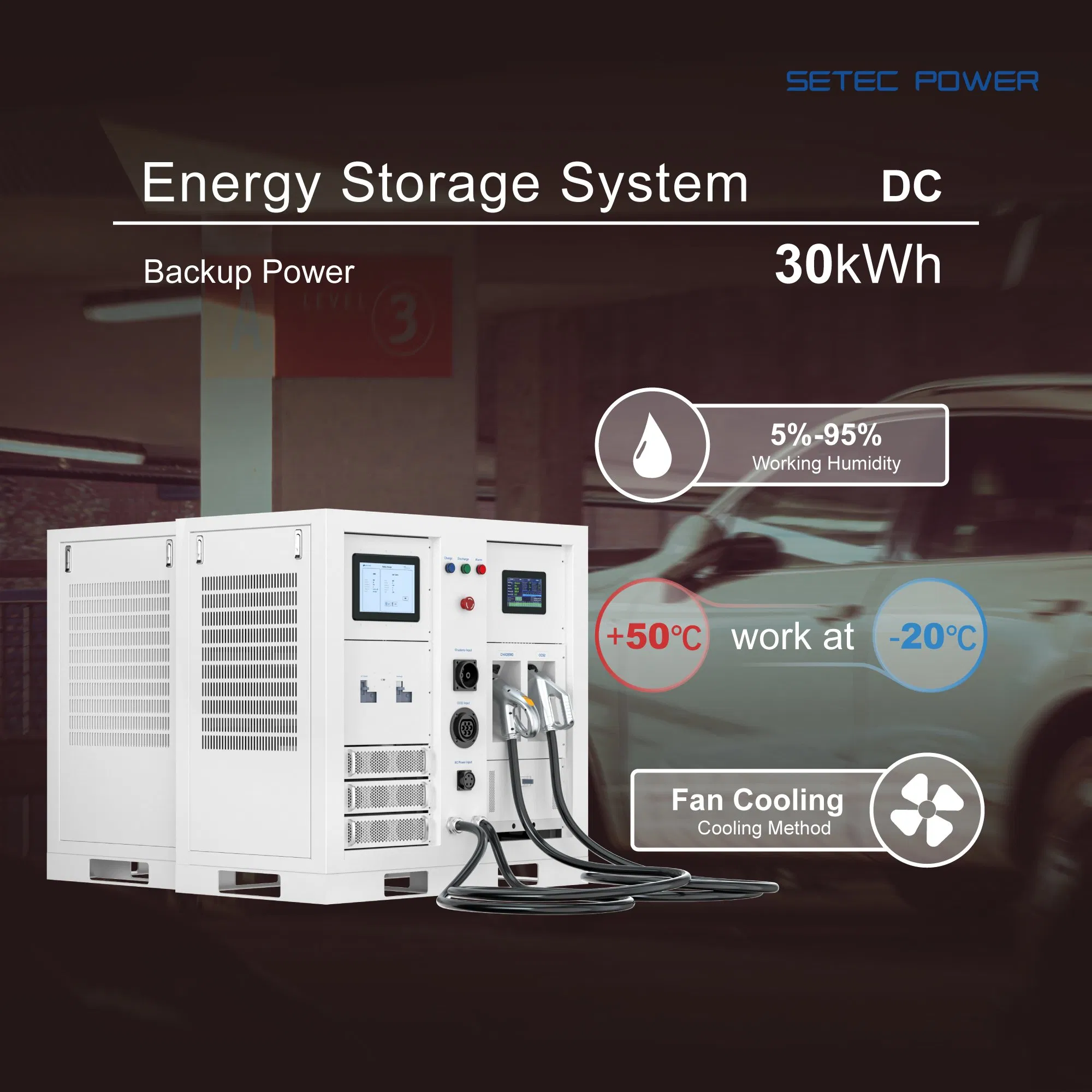 سيتيك باور 30kW شاحن كهربائي محمول محطة طاقة محمولة 30kWh حزمة بطارية شمسية