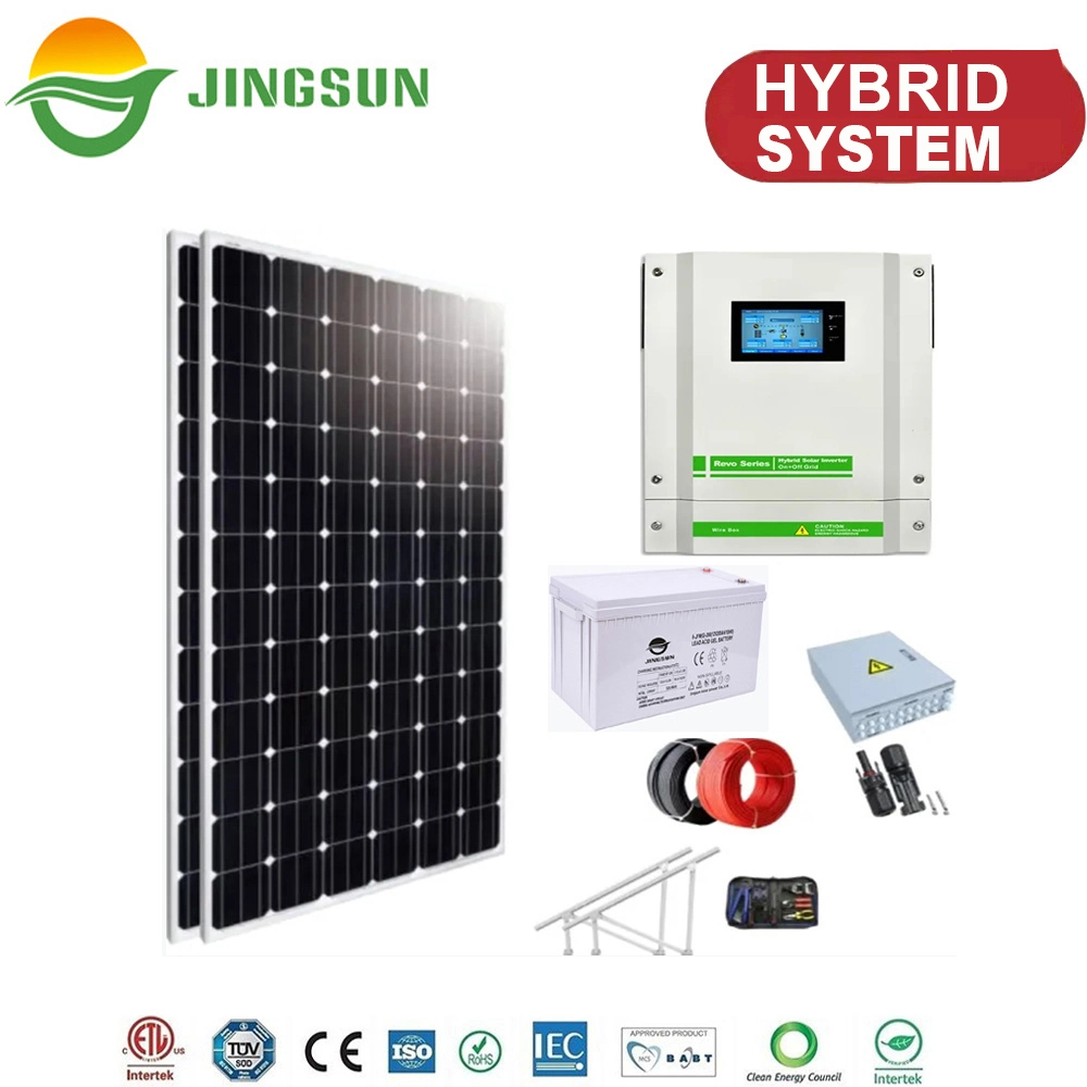 10kw 10kVA نظام الطاقة الشمسية الهجين مع تخزين الطاقة بالبطارية للسيارة الكهربائية