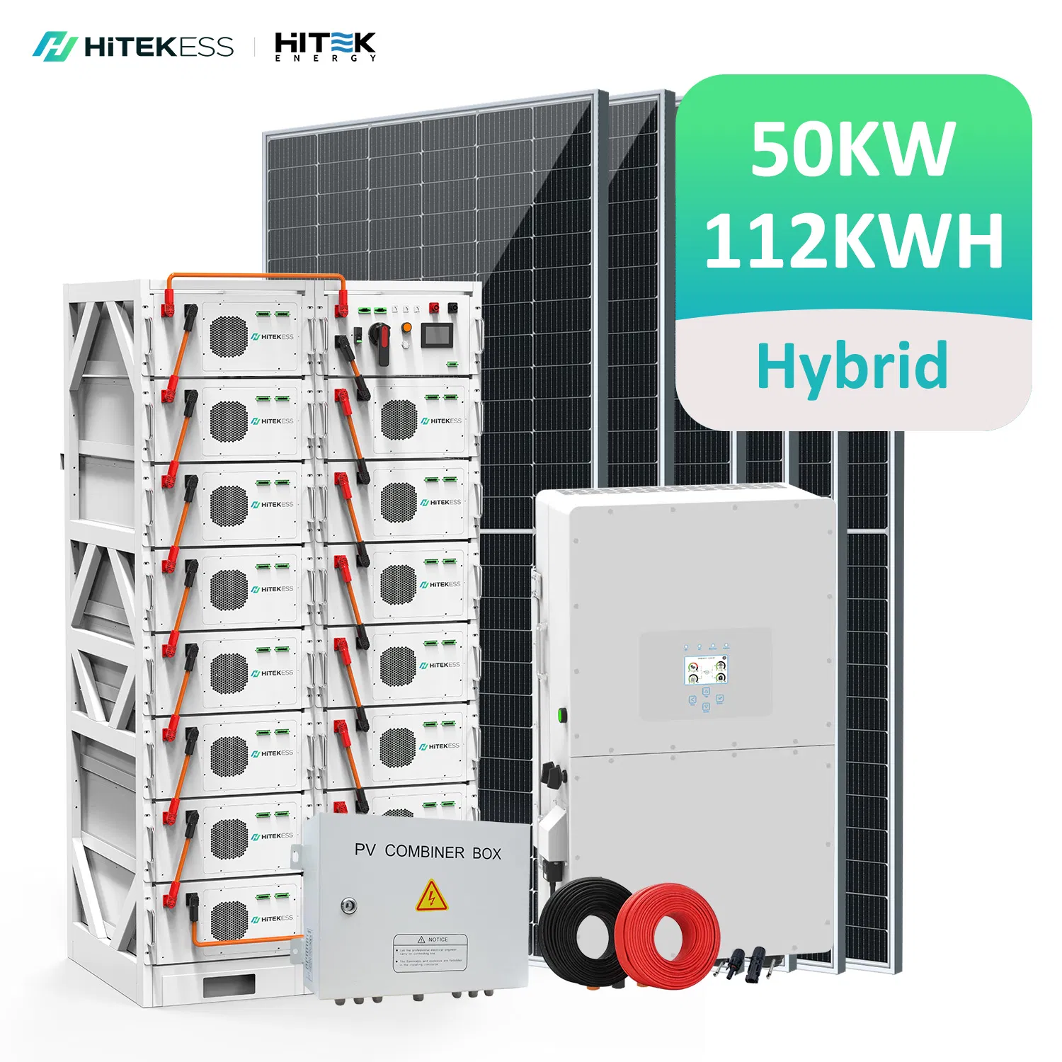 100kwh 50kw حلول الطاقة الشمسية عالية الجهد للاستخدام السكني