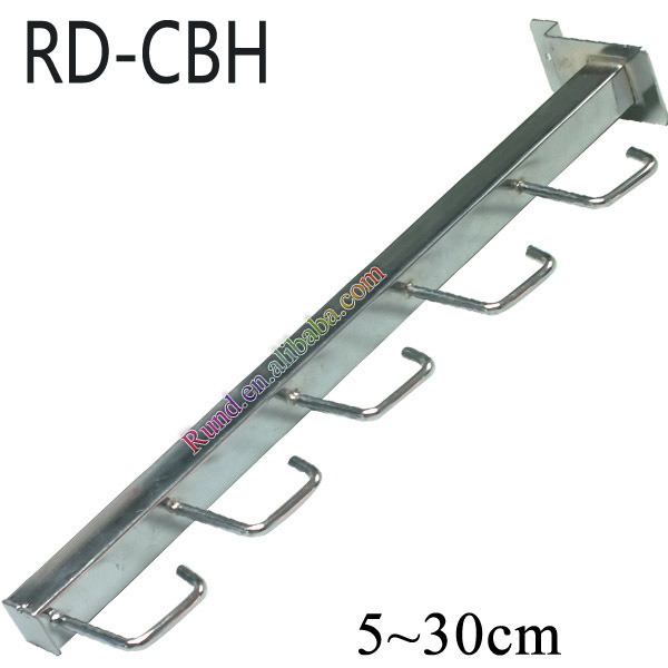 Supermarket & Convenience Store Display Hook with Square Tube Cross Beam Metal Shelf Organization