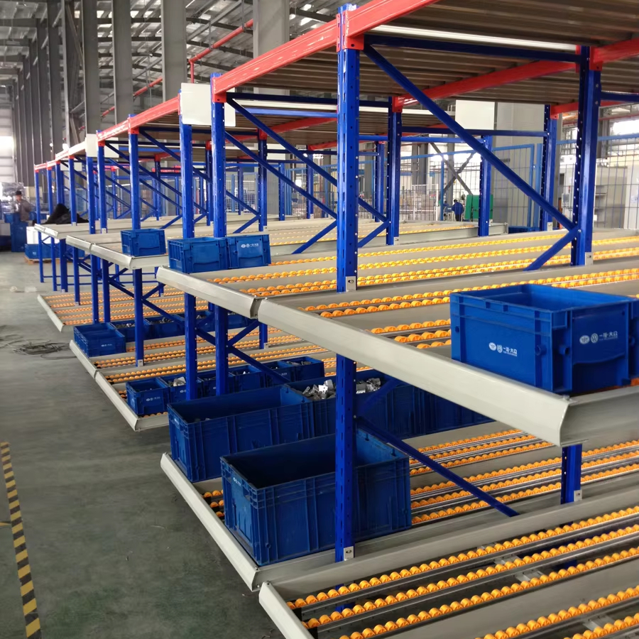 High Quality Corrosion Protection Q235B Steel Rolling Carton Type Warehouse Storage Rack with Powder Coated Finish