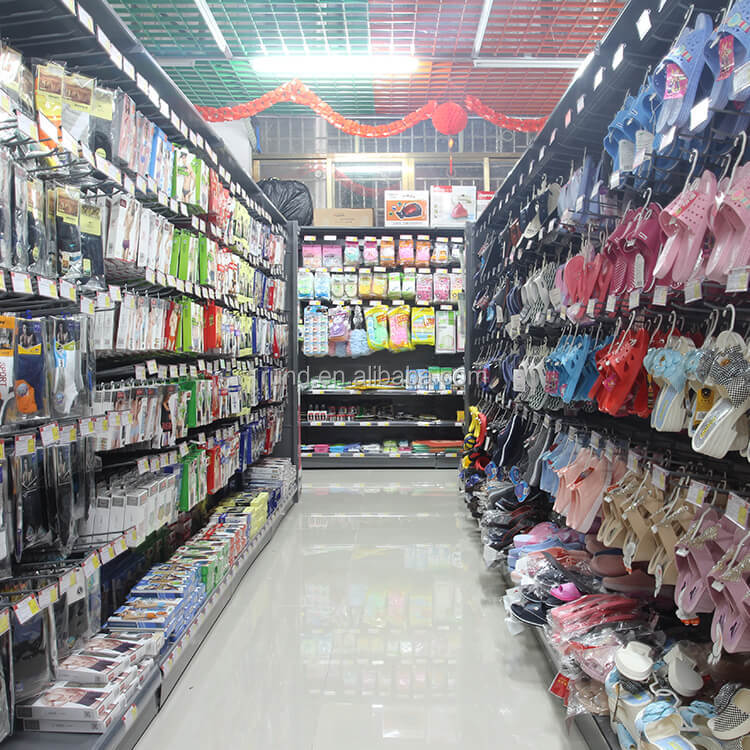 Heavy-Duty Single-Sided Supermarket Rack Durable Metal Steel Gondola Shelves for Retail Convenience Store Supermarket Shelves
