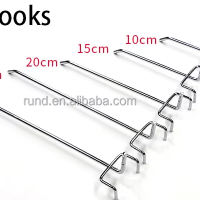 Supermarket Shelf Accessories Hook square Through Pit Plate Hole Plate Grid Single Double Hook