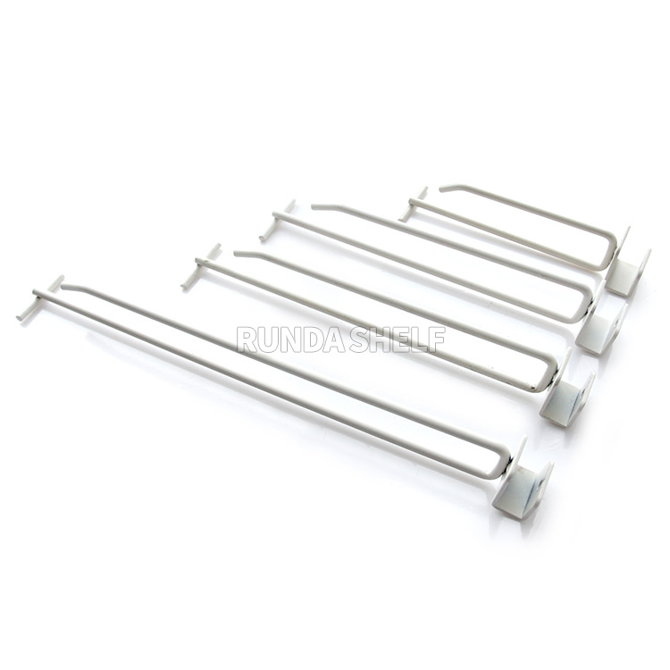 RD Free Pattern Pegboard Perforated Panel with Looped Metal Lock and Cow Hooks for Display Slatwall Hook Product