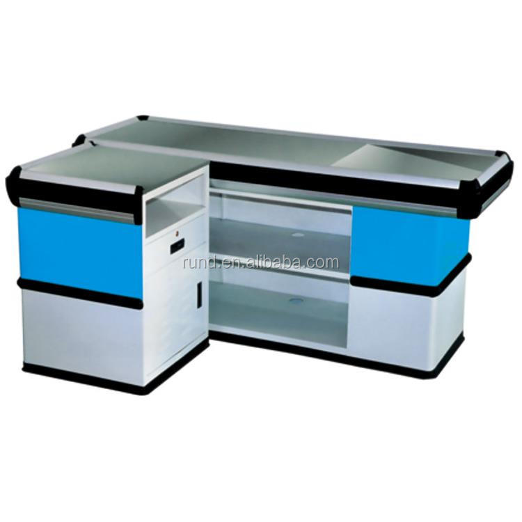 Supermarket Beautiful Check Out Cash Counter Table Shop Counter Design Modern Design Cash Counter