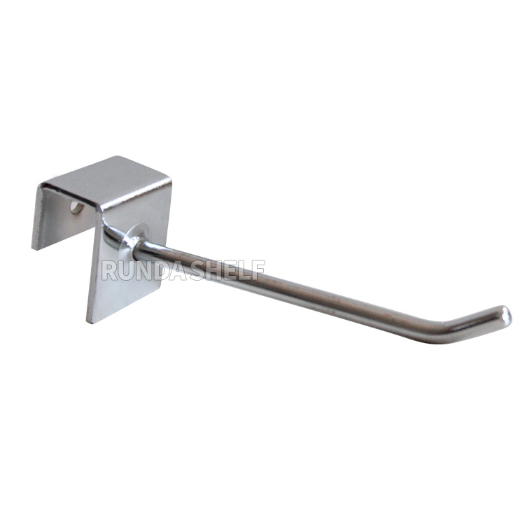 Industrial Metal Sling Hook Perforated Panel Plain Finish Plastic Hanging Display Hook Hardware Mining Pegboard Hooks
