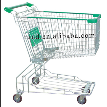 R&D High Quality Supermarket Shopping Trolley Shopping Cart for Store Metal Style