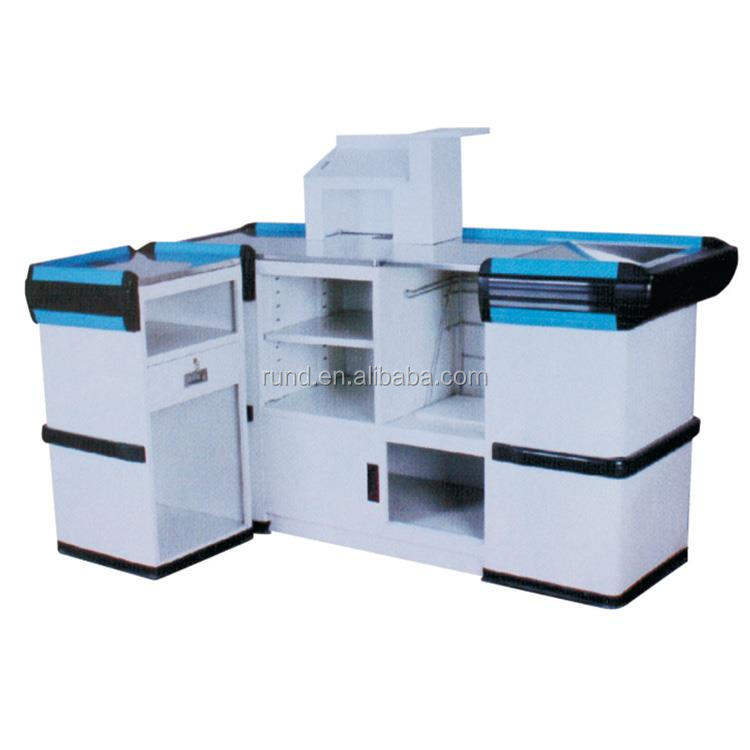 Supermarket Beautiful Check Out Cash Counter Table Shop Counter Design Modern Design Cash Counter