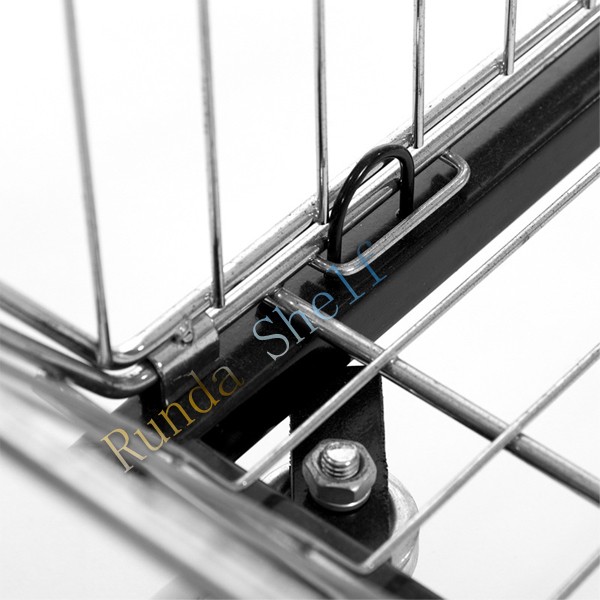 RD-Supermarket Customized Heavy-Duty Metal Display Stand Wire Mesh Basket Display Racks Big Load Grocery Supermarket Shelves