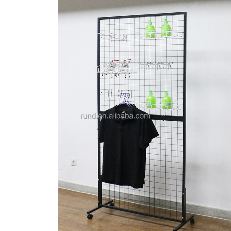 Hot Sale Wire Mesh Grid Panels Wall Hook Cheap Price Steel Display Stand for Stationery Stores and Shops