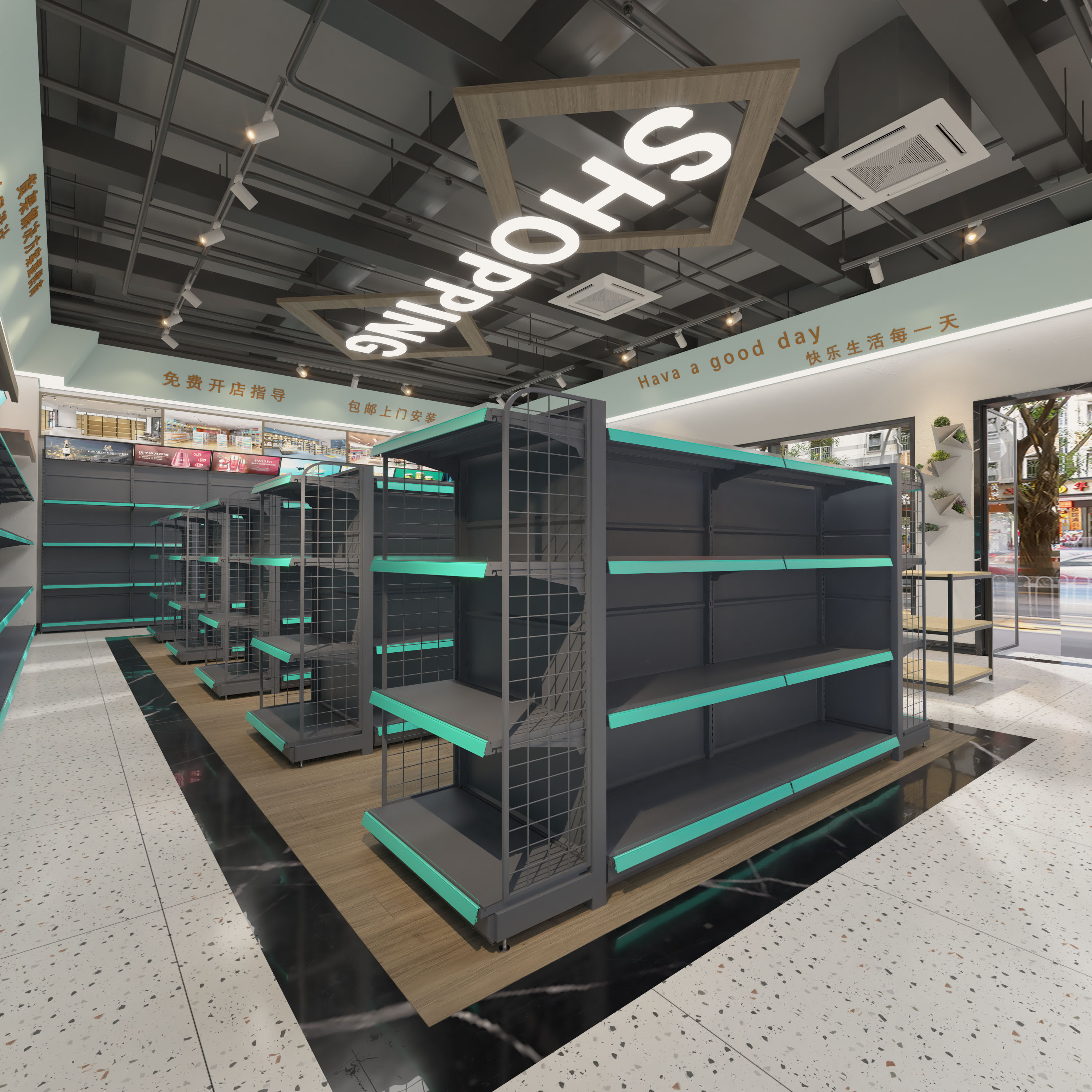 Supermarket Shelves, Small Supermarkets, Convenience Stores, Stationery and Toy Stores, Shelves