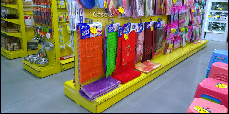 RD Free Pattern Pegboard Perforated Panel with Looped Metal Lock and Cow Hooks for Display Slatwall Hook Product