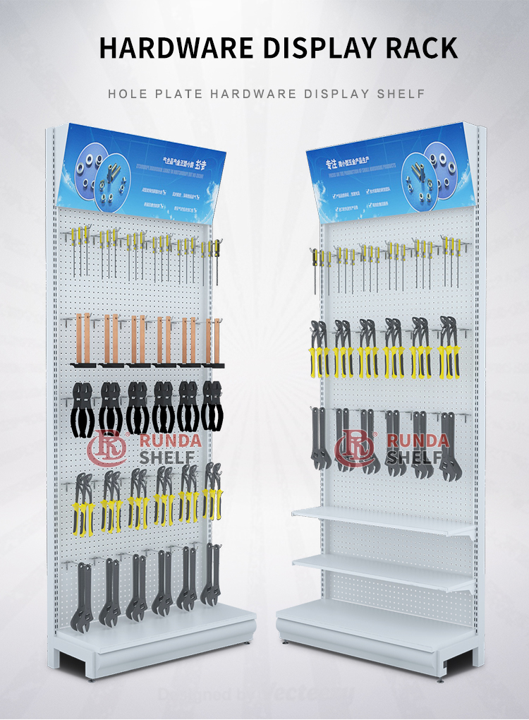 Accessories Display Shelf Metal Pegboard Slant Board  Rack for Hardware Accessory Display Stand Shelf for Tool Shop