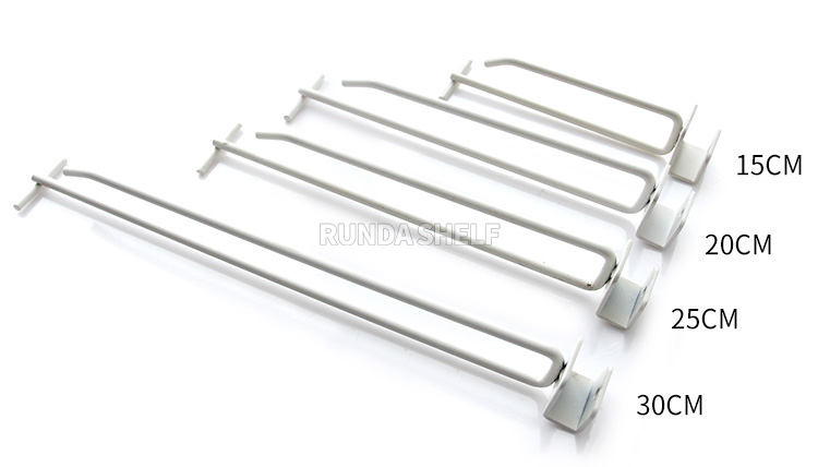 RD Free Pattern Pegboard Perforated Panel with Looped Metal Lock and Cow Hooks for Display Slatwall Hook Product