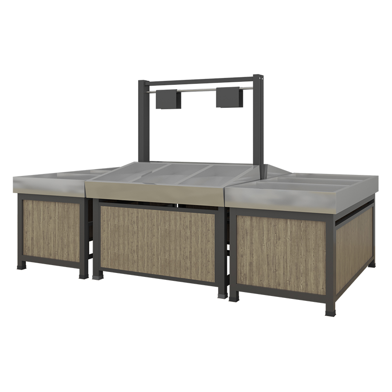 Heavy Duty Wooden Fruit Display Rack 60KG Metal and Plastic Supermarket Promotion Table According to Your Requirements
